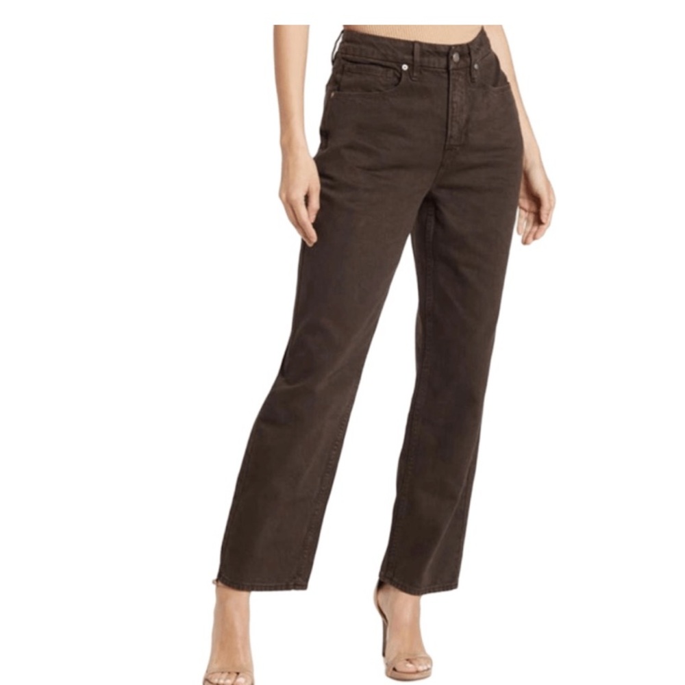 Good American Good 90’s Duster Straight Leg Jeans - Coffee001 - Size 4 / 27